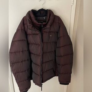 Calvin Klein 4xl- Big and Tall - Men’s Classic Puffer - Dark Red Merlot